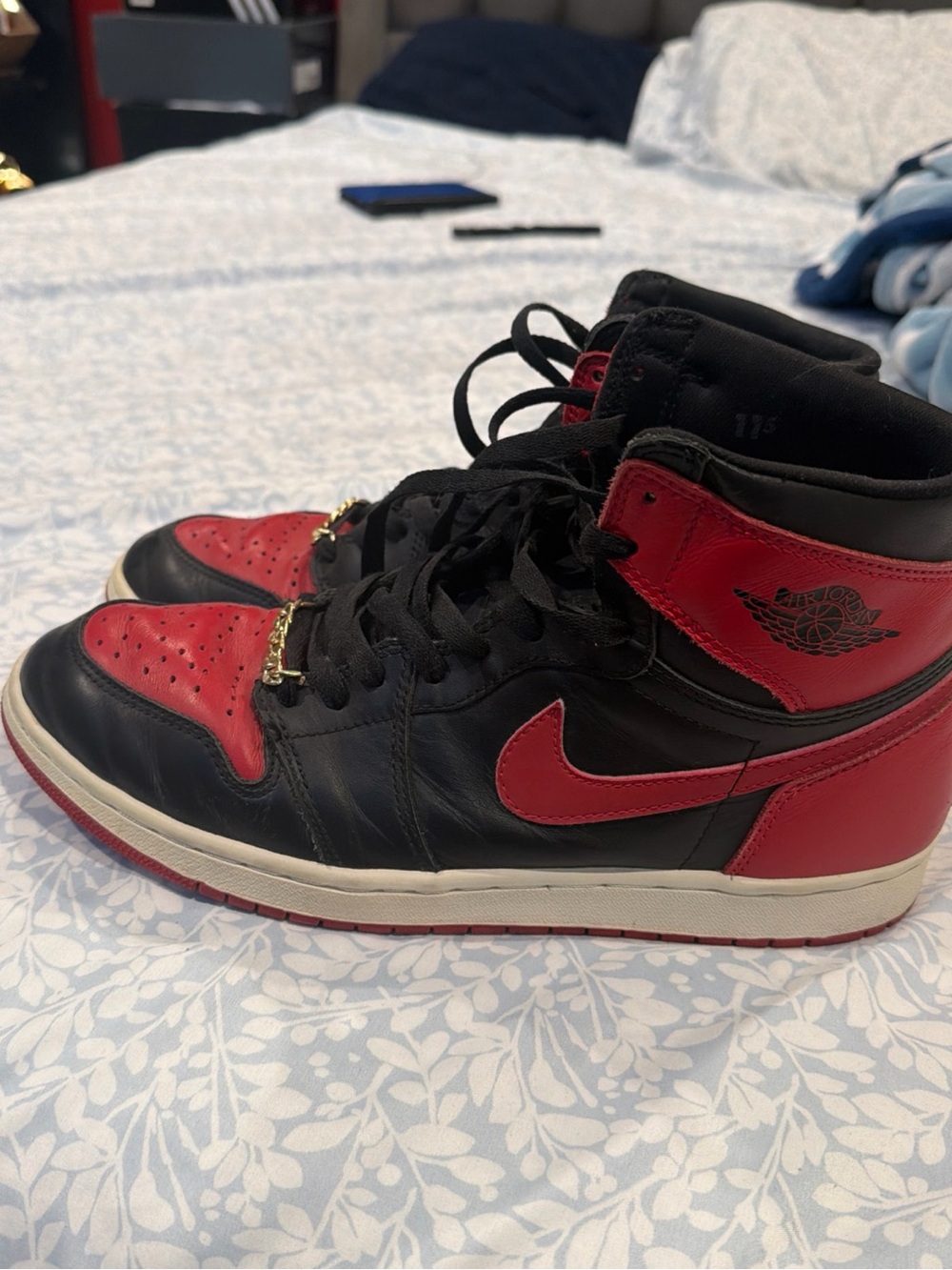 Nike Air Jordan 1 High Top Sneakers - Black & Red